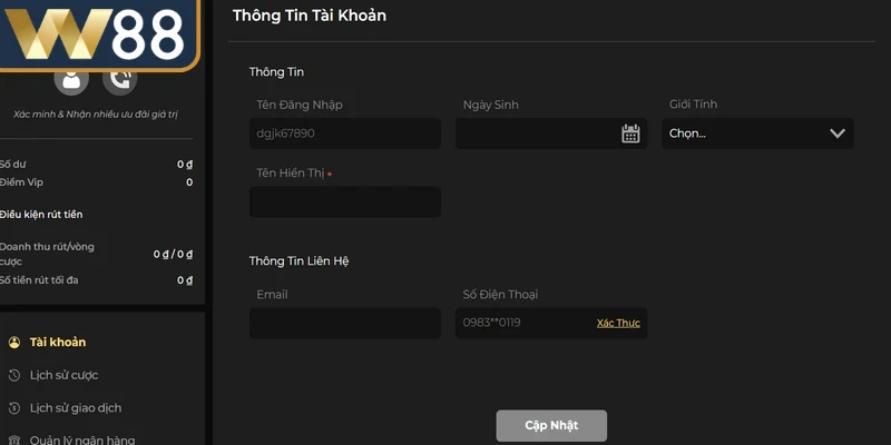 Sao kê tài khoản W88 được hệ thống ghi lại như thế nào